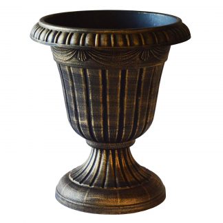 18" TALL URN BLACK BRONZE