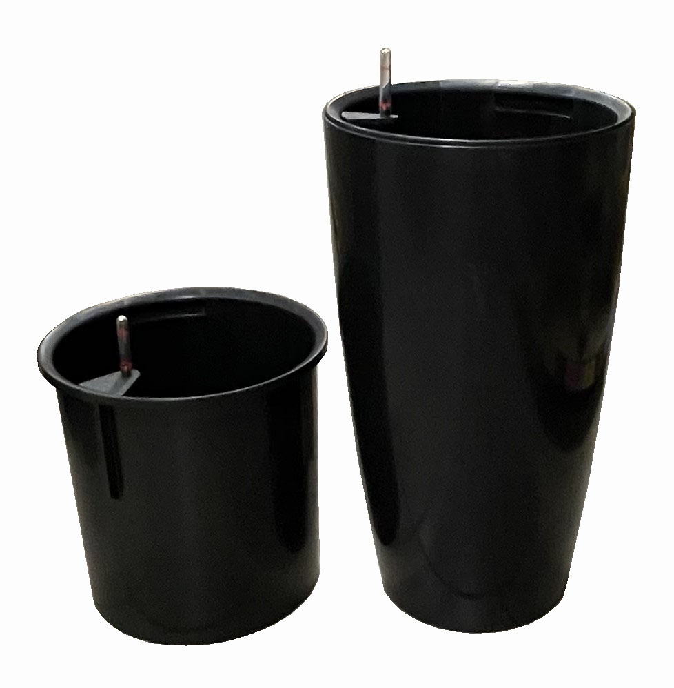 Verona Self-Watering Planter - 27.5", Black